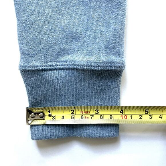 PrAna Men’s Organic Cotton Recycled Poly Blend Sweatshirt Light Blue - Picture 9 of 10